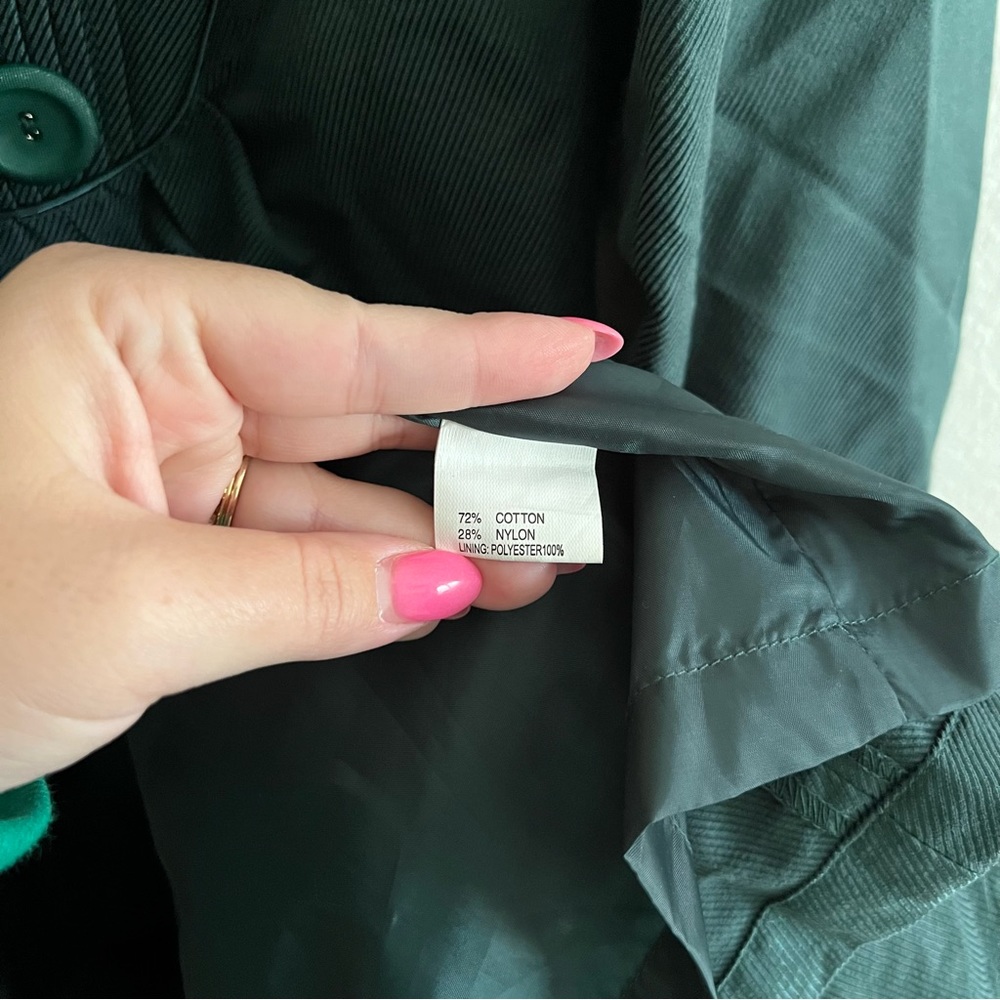 Chloé Green Double Breasted Coat Sz 4 - Picture 6 of 6